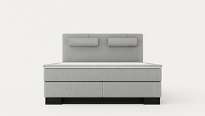 3D model Hilton Luxury Continental Bed 180x200