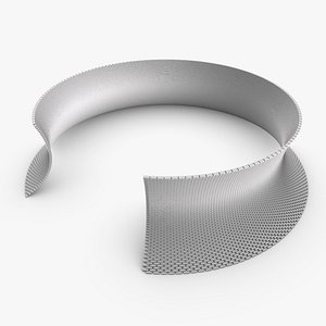Circular Concave Bricks Wall 3D model