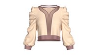 Girls Ruched Puff Sleeve Crop Top With Mesh