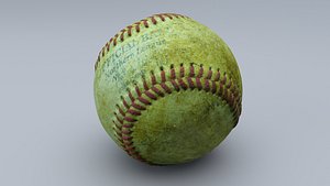 old baseball cleaned 3D