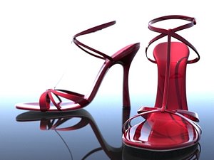 3d model of stiletto shoes heel