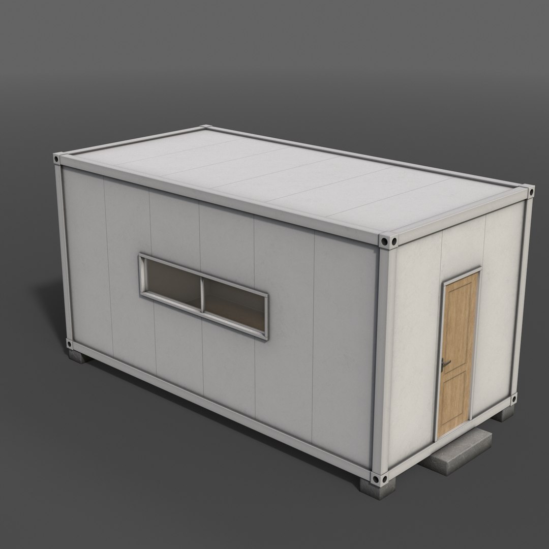 3D PBR Container House BB 20ft V2 model - TurboSquid 2116231