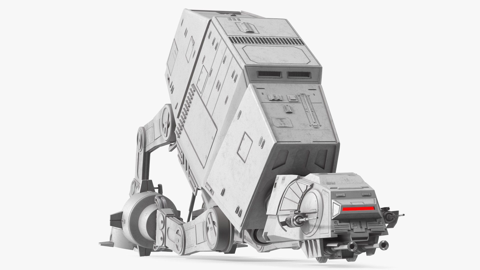 Broken AT-AT Star Wars 3D model preview