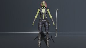 Gamora low-poly