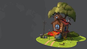 3D stylized house