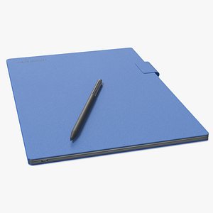 reMarkable Paper Pro Digital Notepad with Feather on Side Closed Blue