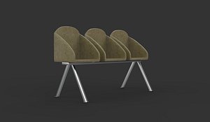 3D Waiting chair 06 3D model model