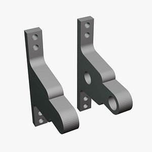 Dowel Rack Wall Holder 19mm 3D model