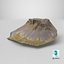 Pendio montuoso a picco sul mare - Modello PBR 3D