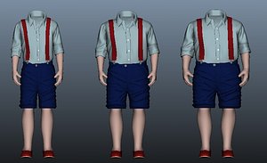 3D Model Young Boy 3 different body type ready for Print