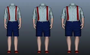 3D Model Young Boy 3 different body type ready for Print