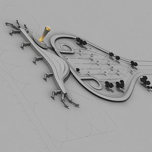 3D model realistic airport car park