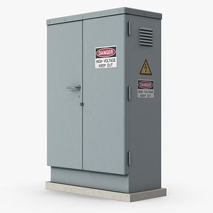 3D Electric Box Low Poly