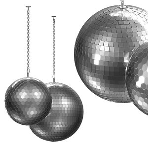 3D model Disco Mirror Balls
