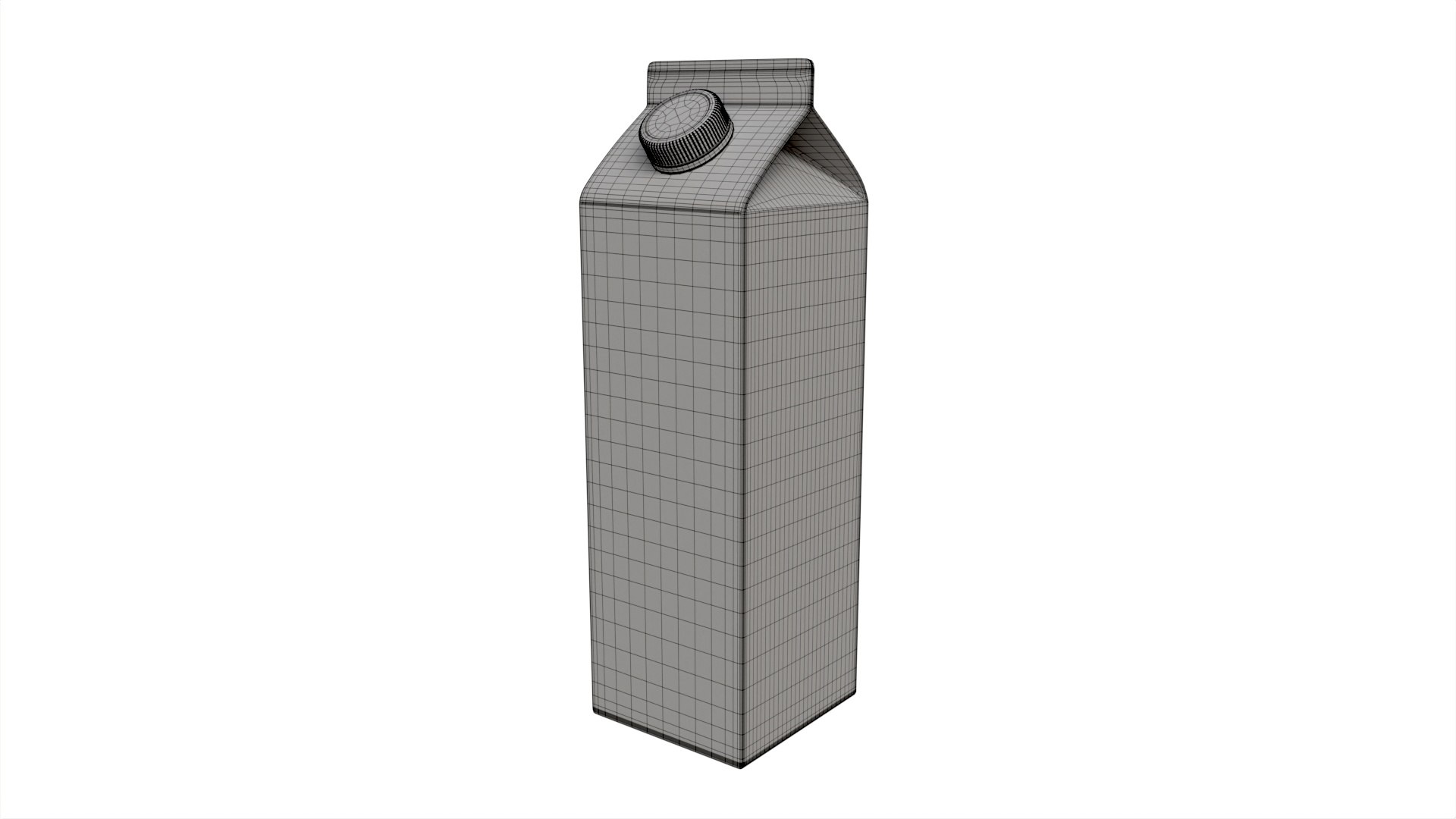 3D Milk Packaging Box With Cap 1000 Ml Mockup Model - TurboSquid 2142466