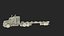 3D model Freight Truck with Container Trailer