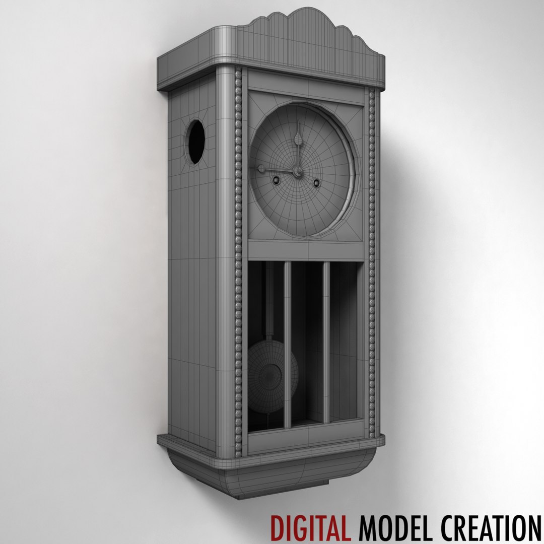 3d Model Of Vintage Wall Clock