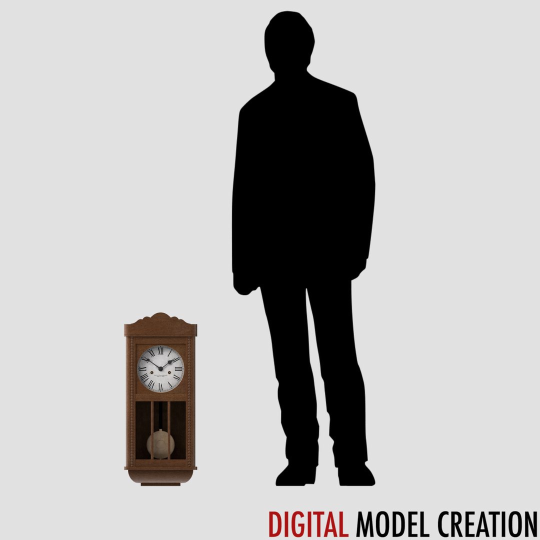 3d Model Of Vintage Wall Clock