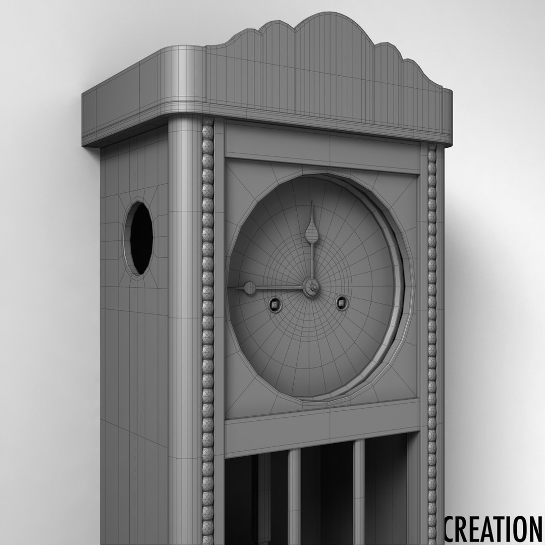 3d Model Of Vintage Wall Clock