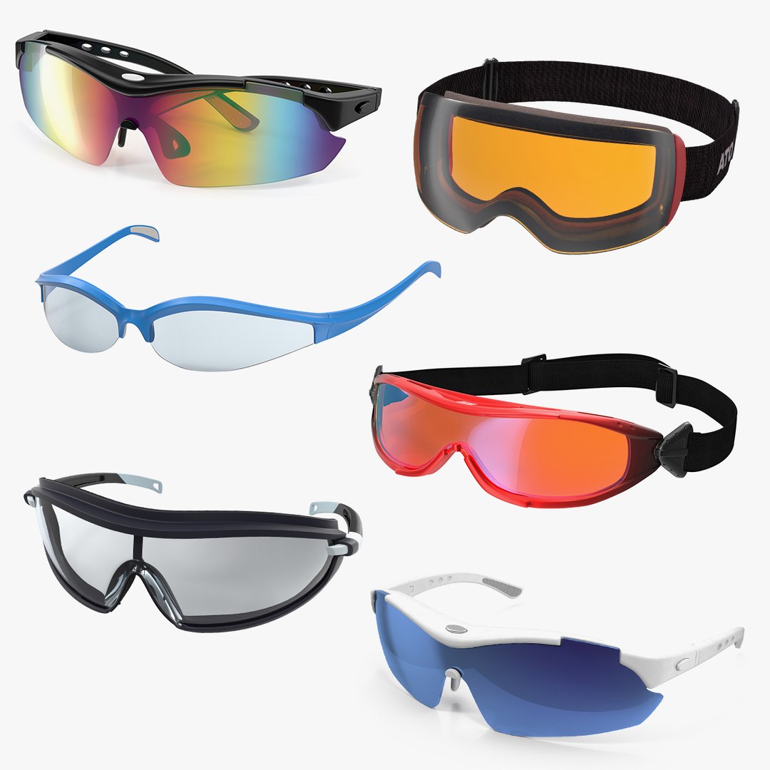 Sport Glasses Collection 4 3D model preview