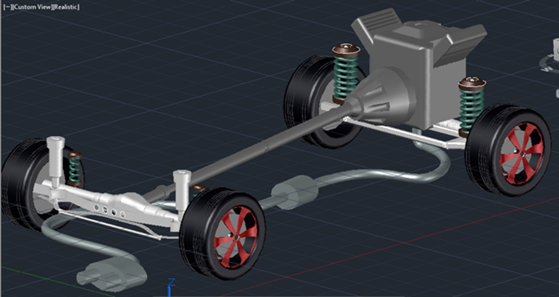 Car chassis engineering model TurboSquid 1164087