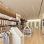 Modelo 3D del interior de una moderna tienda de ropa infantil