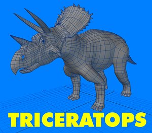 3d dinosaur triceratops model