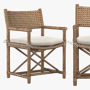 3D LACED RAWHIDE ARM CHAIR