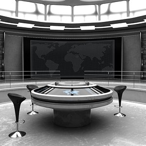 futuristic control room 3D model