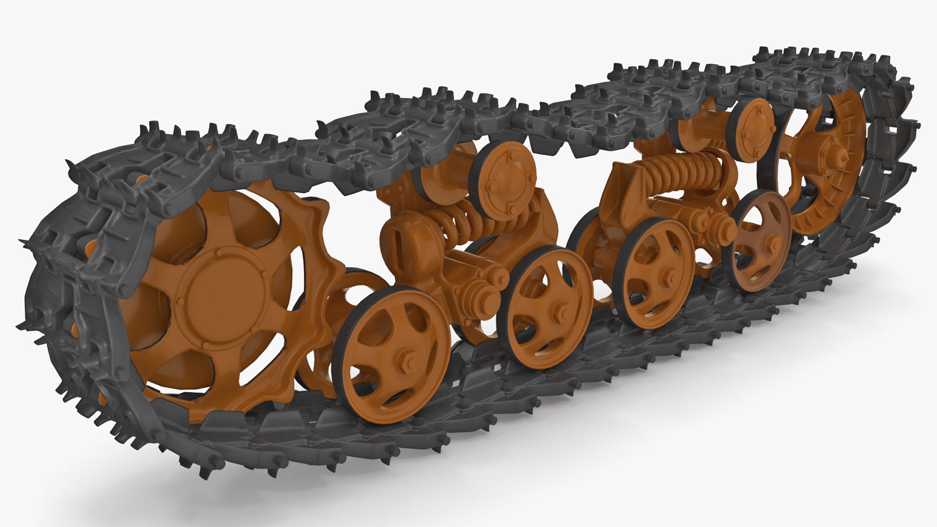 3D old caterpillar track rigged - TurboSquid 1575170