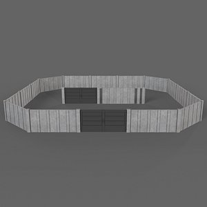 3D PBR Gate and Wall 2