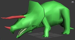3D model triceratops million years bc
