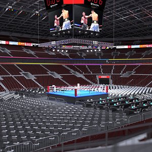 3D model boxing stadium