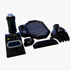 Low Poly Sci-fi game ready tech