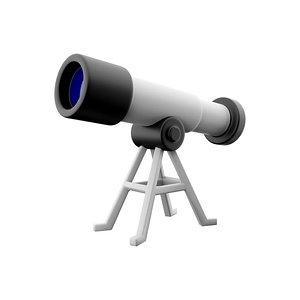 3D 3d  telescope model