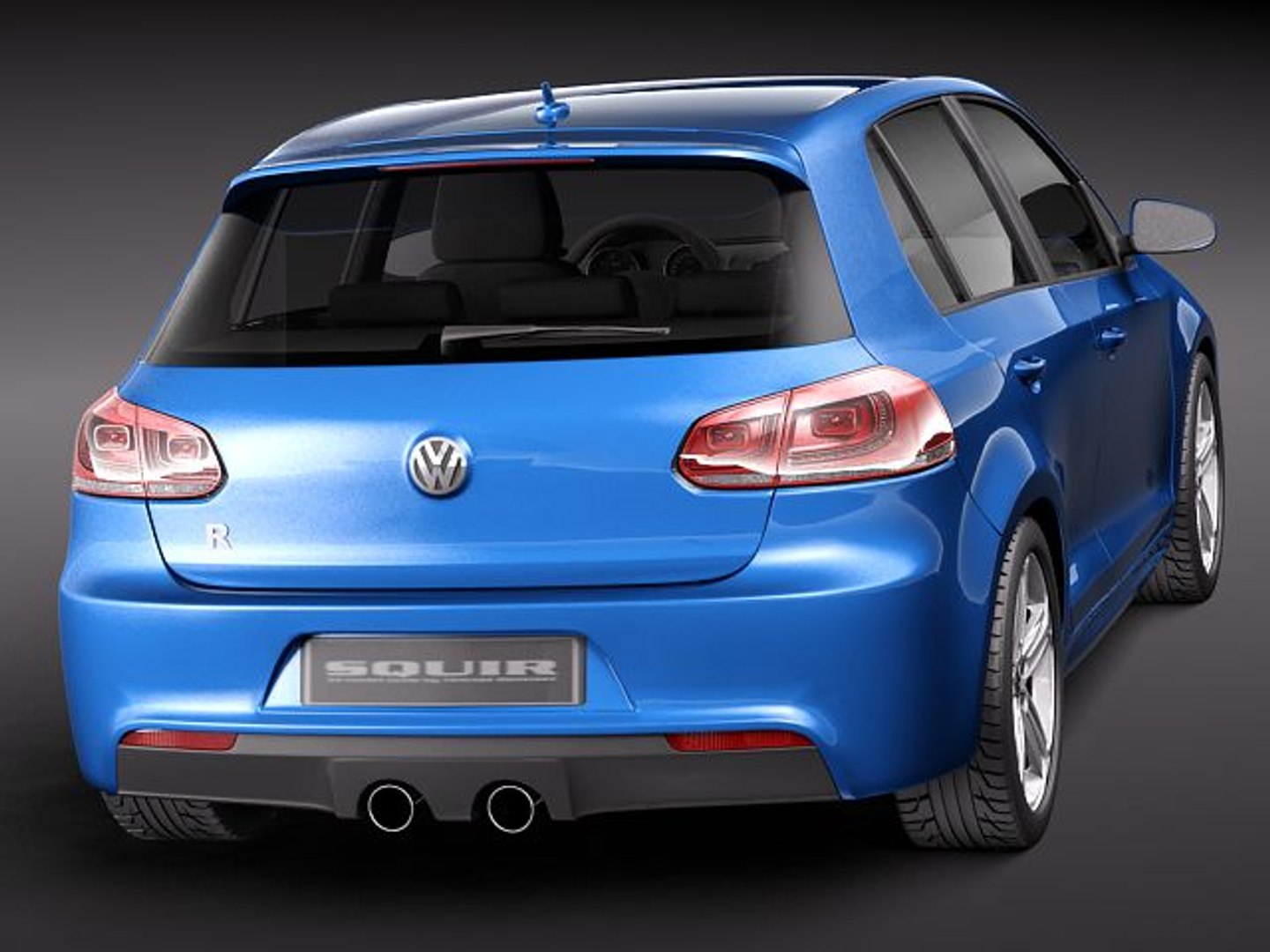 volkswagen golf r 3d model