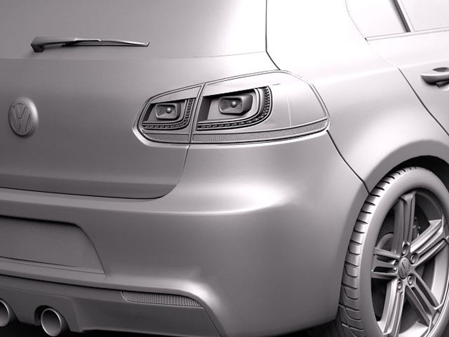 volkswagen golf r 3d model