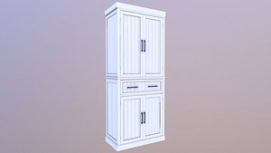 3D Modern white cabinet