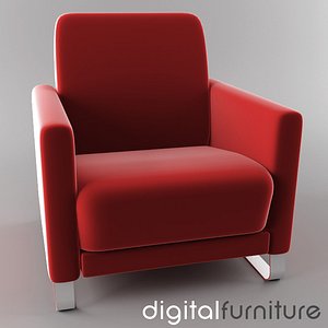 3d 3ds armchair digital