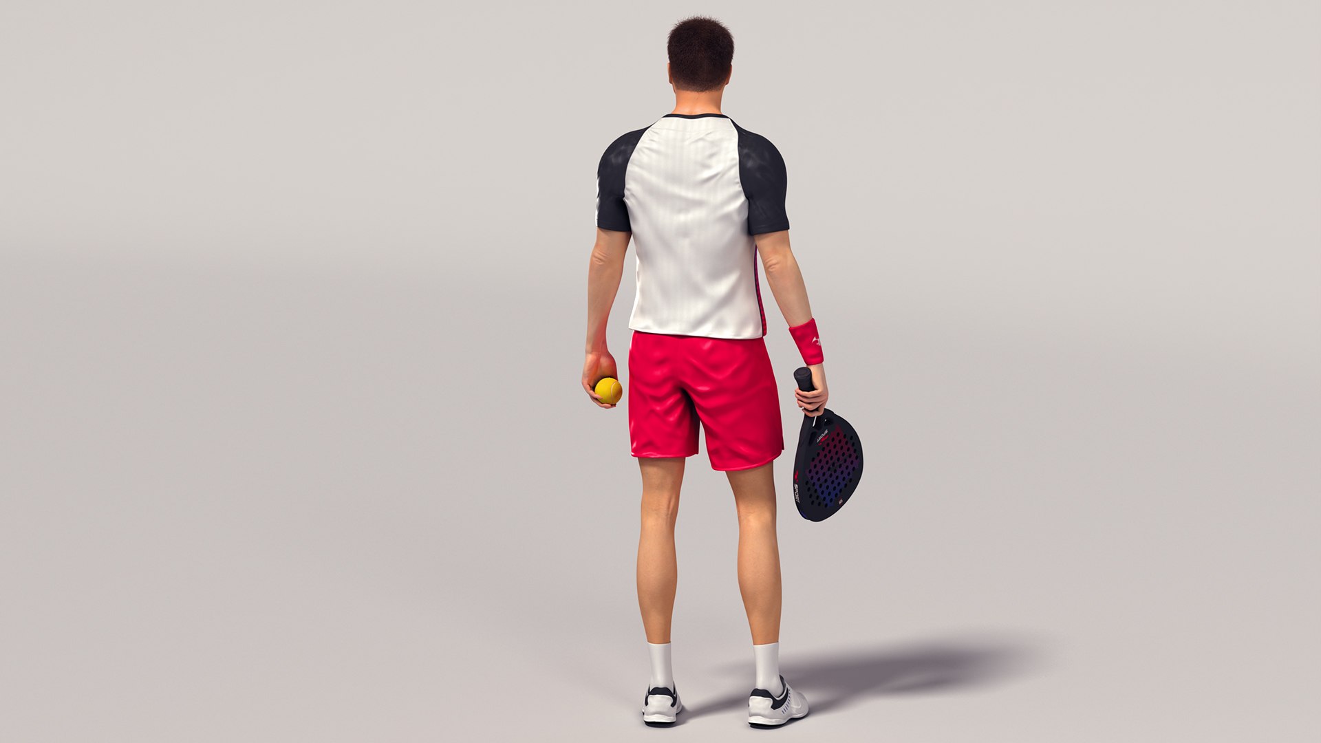 Male Padel Player Animated HQ 3D Model - TurboSquid 1813354