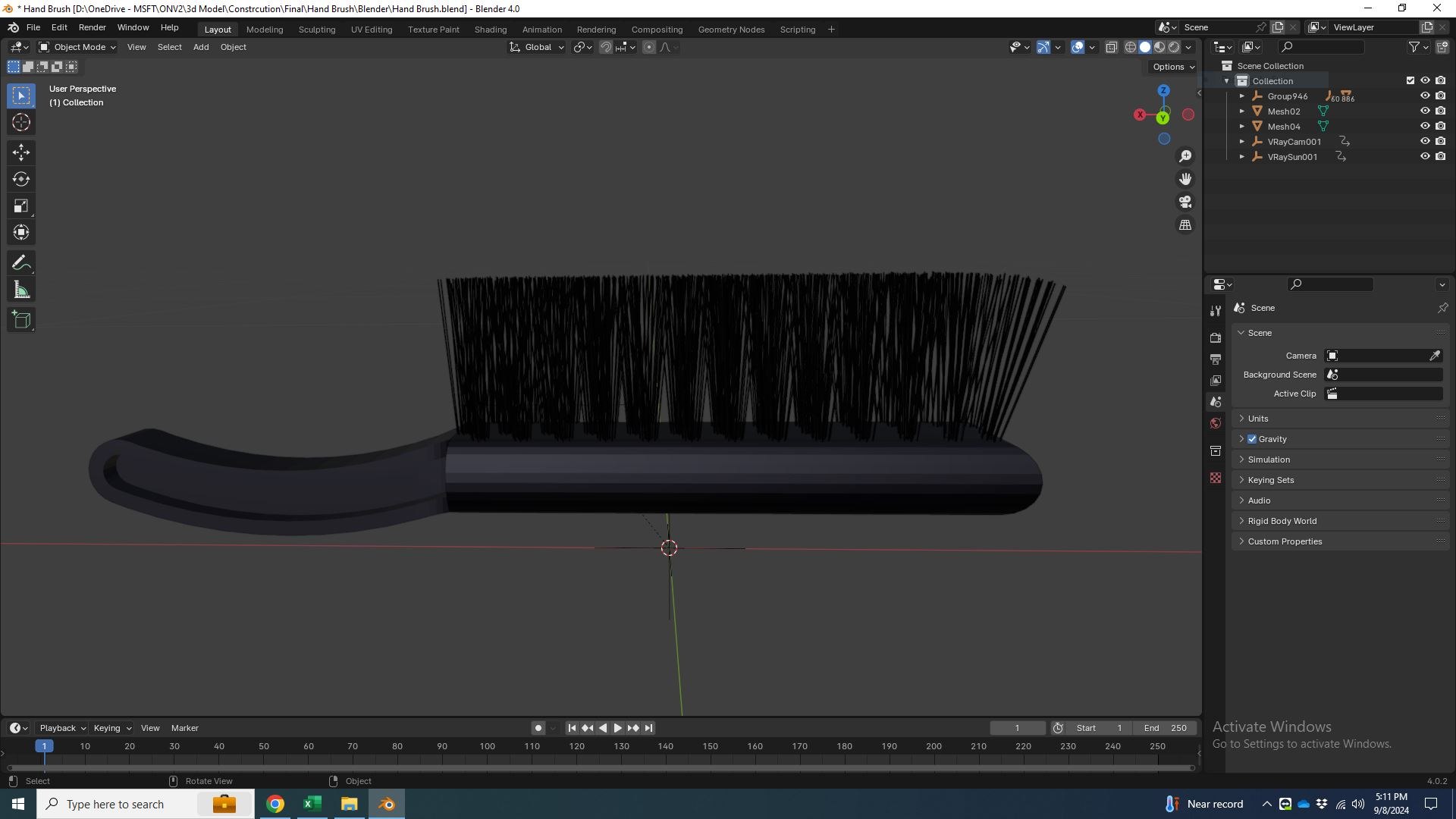 Hand Brush Model - TurboSquid 2278526