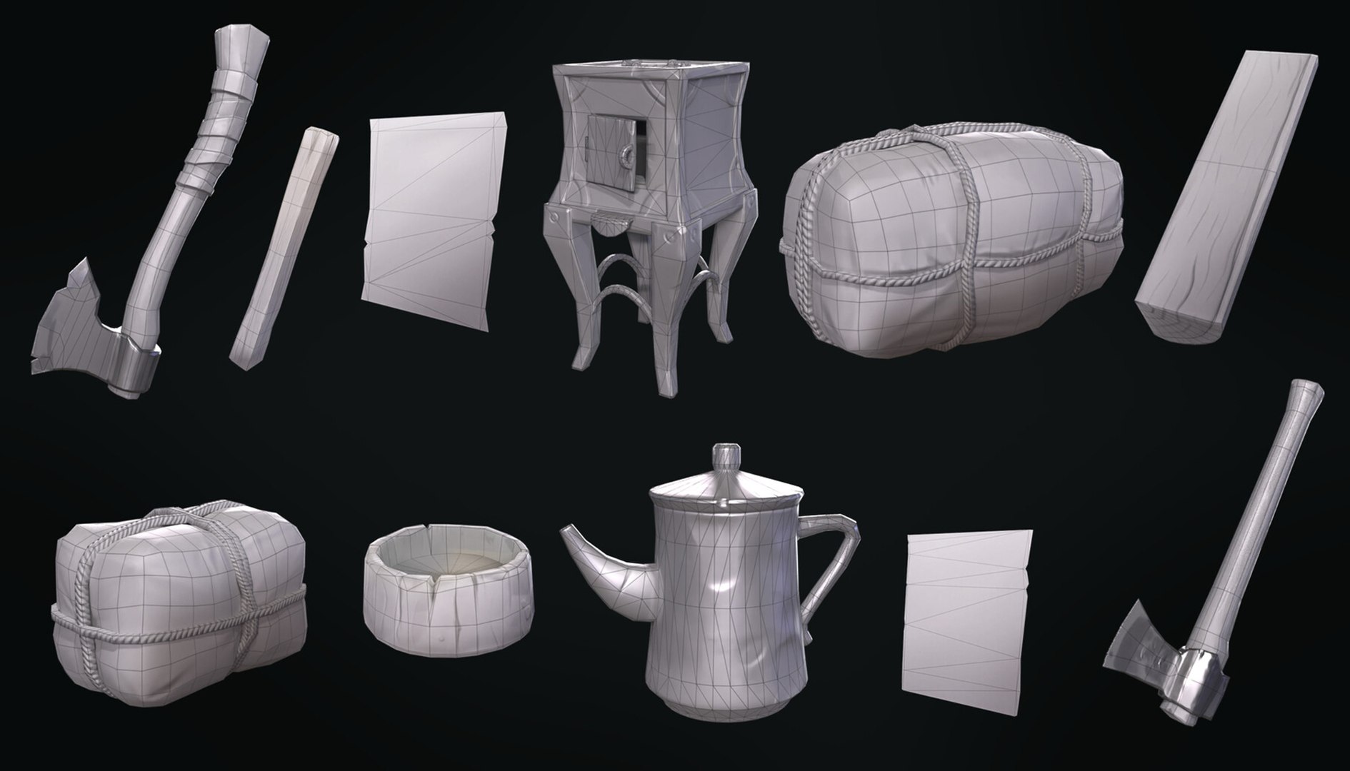 3D PROPS Hand-painted Textured Game-Ready Set 3D https://p.turbosquid.com/ts-thumb/FO/Ji4jnk/Wb/wire2/jpg/1694604015/1920x1080/fit_q87/34efe3ee8931220791b91af6b30a1dc6b64bfd61/wire2.jpg
