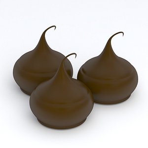 3D Icing dark chocolate model