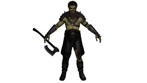 AAA 3D MODEL FANTASY CHARACTER -THE MALE ORC 01 MONSTER CREATURE