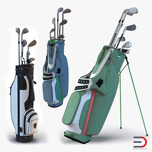 Golf Bags 3D Models Collection 4