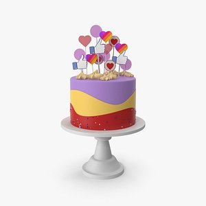 3D Cake for a Social Media