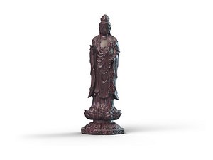 Wooden Standing Bodhisattva statue