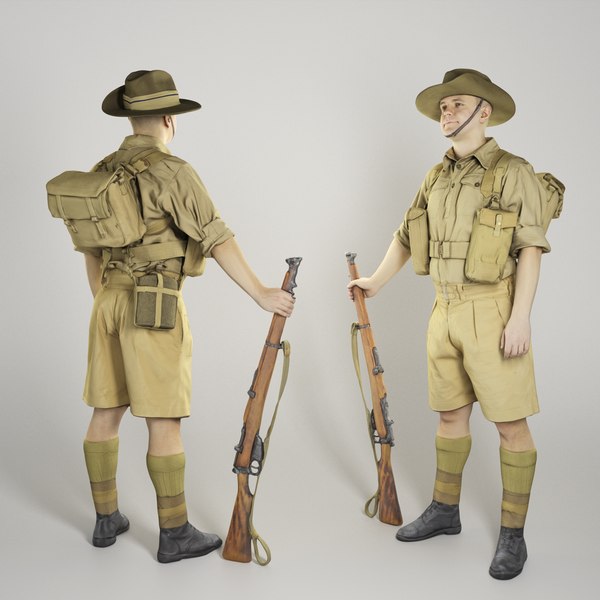 Australian infantryman character model - TurboSquid 1699720