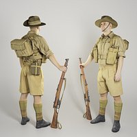 Australian infantryman with gun 274