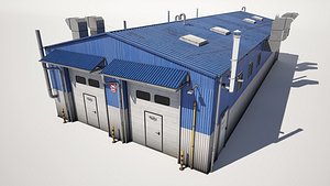 Industrial Garage Hall 3D model